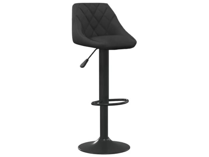 Barhocker aus schwarzem Samt, höhenverstellbar, 360° drehbar, Stahl Gas-Mechanismus, integrierte Fußstütze, weicher Samt, Stahlrahmen, Belastung 110 kg, für den Innenbereich