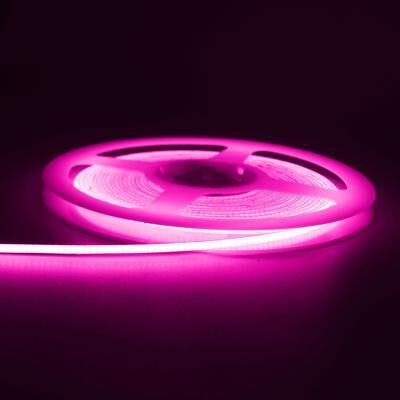 Trendy Discount Goods Ultra Thin Colorful COB LED Strip Light, High Density Flexible Tape For Car, Room Decor, DIY Lighting pink 5m