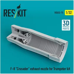 ResKit F-8 Crusader exhaust nozzle for Trumpeter kit (3D Printed)