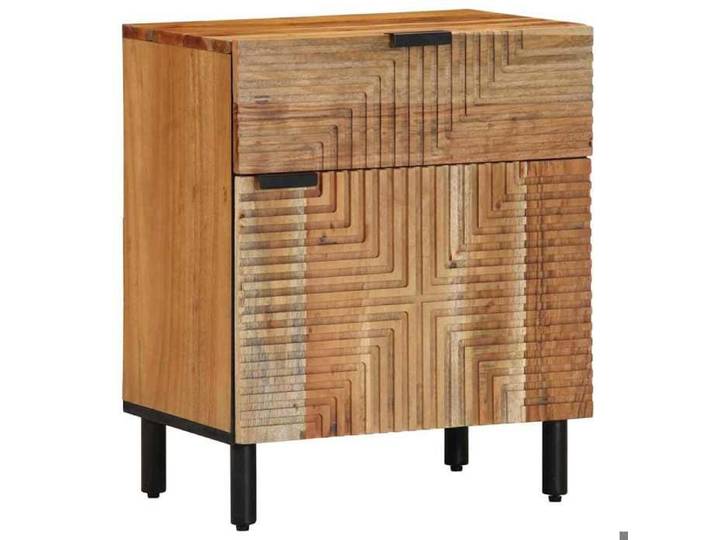 CHEZ JILI* Table de chevet - RUIGOU - Petite table de chambre 50x33x60 cm en bois massif d'acacia Août356521