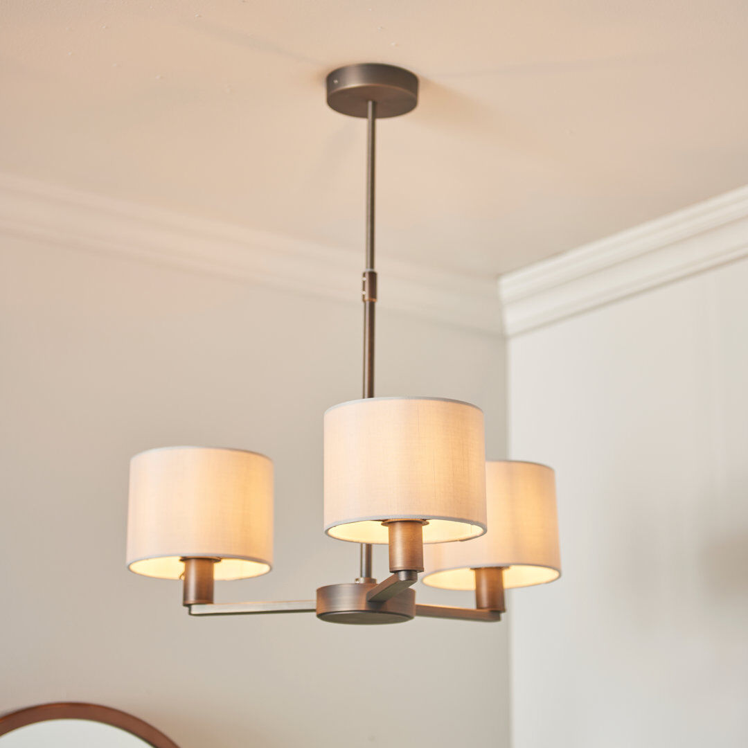 Zipcode Design Katrina 3 - Light Shaded Chandelier Antique Bronze