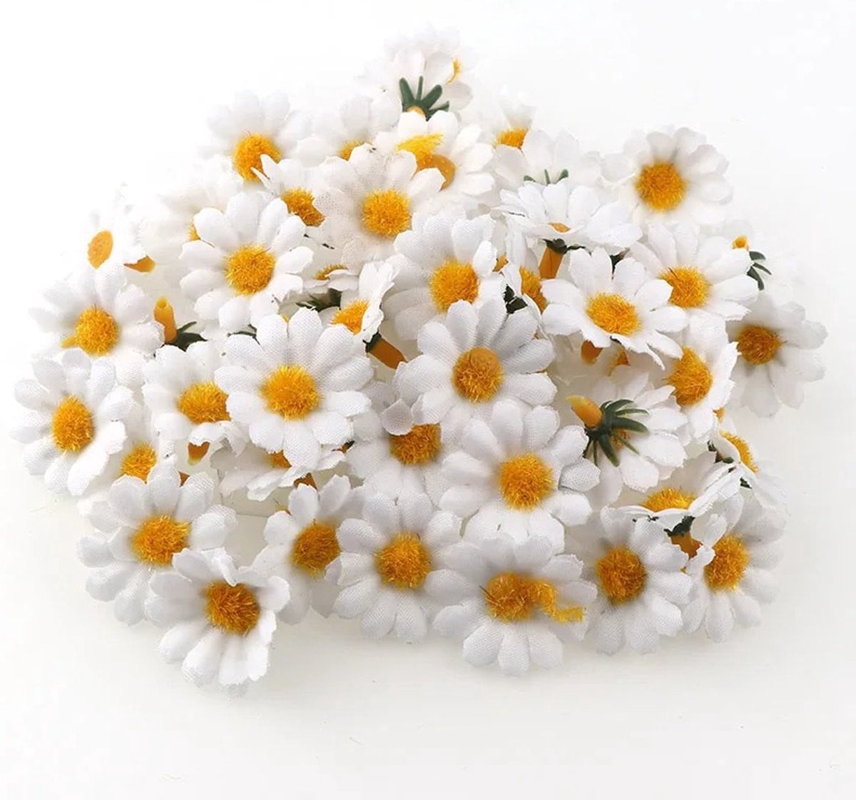 100 stuks Mini Kunstbloemen Wit voor Knutselen en Decoratie