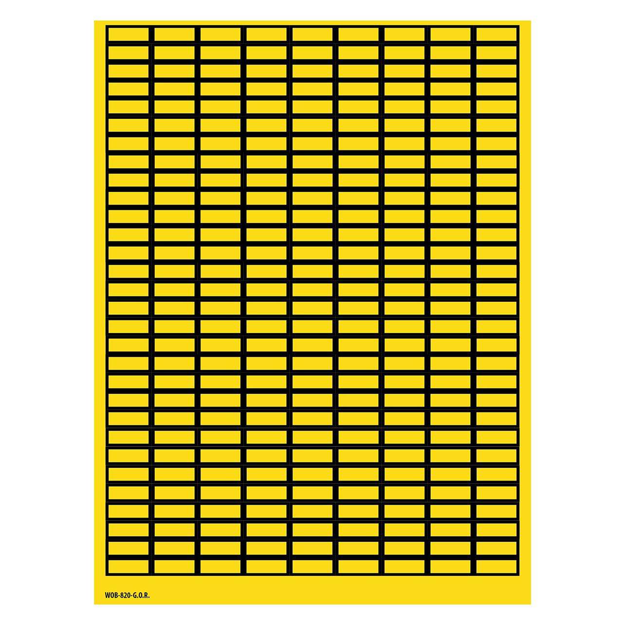 Brady B-500, WOB-820-G.O.R., BESCHRIFTBARE Etiketten, Vinyl, Gelb, 8 x 20 mm, wiederablösbar (25 B (WOB-820-G.O.R.)
