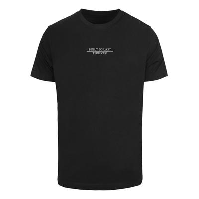 T-Shirt MISTERTEE "MisterTee Herren Last Forever Tee", Herren, Gr. S, schwarz, 100% Baumwolle, bedruckt, normal, Rundhals, Shirts T-Shirt