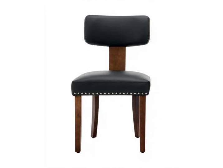 GarveeHome Esszimmerstühle 4er-Set Leder Massivholzgestell Ziernieten Ergonomische Rückenlehne, Gepolsterte Sitzfläche, Stabiler Stand, Pflegeleicht, Küche