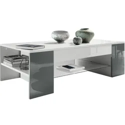 COUCHTISCH Clip Blenden in Grau Hochglanz