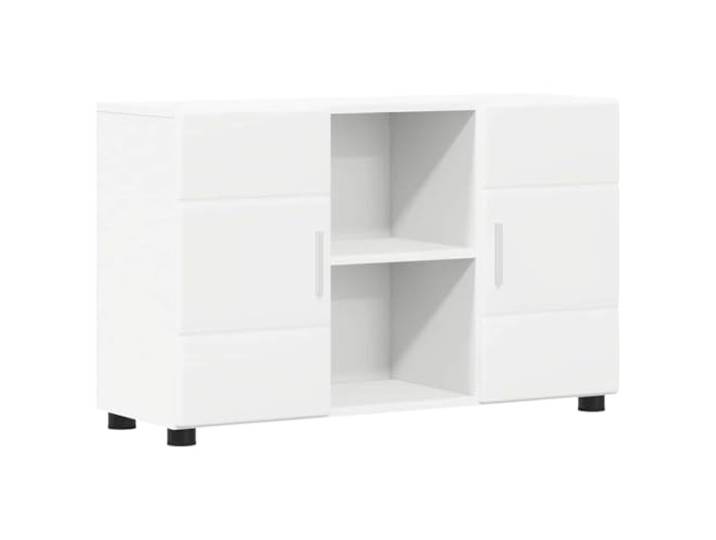 Buffet mit Ablage Weiß 88,5 x 30,5 x 55,5 cm Aus Holzwerkstoffen, Matte Finish, Für Haus und Büro, einfach zu reinigen