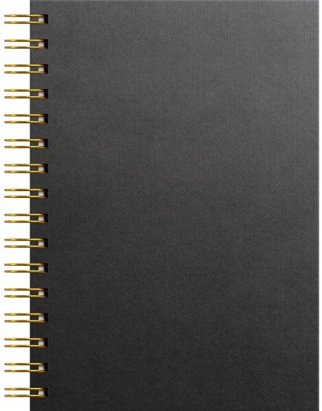Burde Notesbog, A5, Linjeret, Black