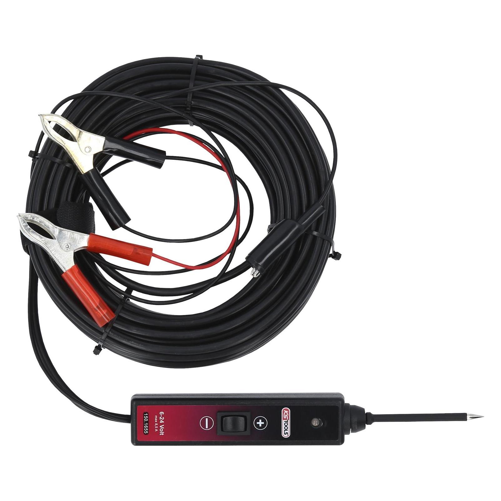 KS Tools Funktionsprüflampe, 6 - 24 V DC, Kabellänge 25 m (Hand-Multimeter) (150.1655)