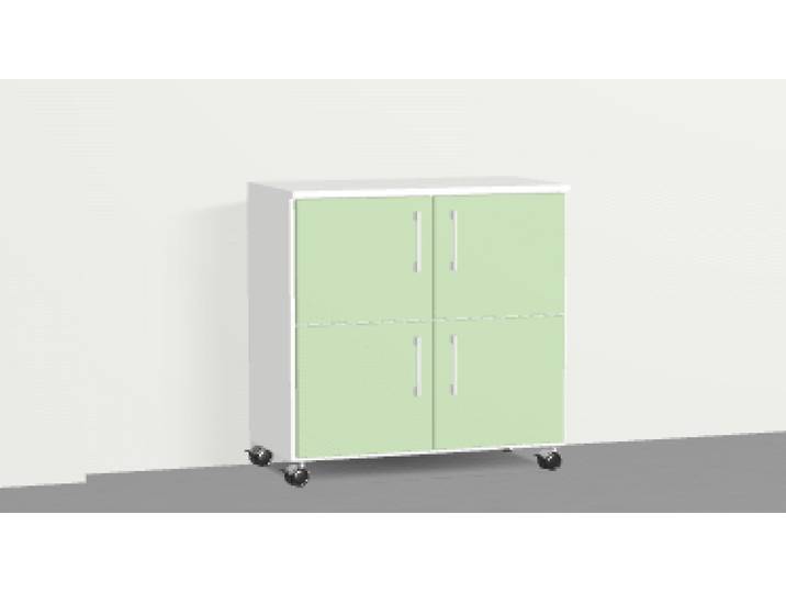 Container nach Maß - Rollcontainer mit vielen Optionen MDF Beschichtet MDF Weiß matt