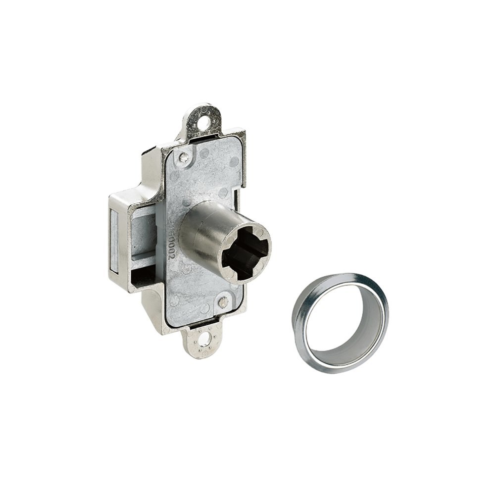 Hettich Möbel-Zylinderkastenschloss Prestige 2000, Dornmaß 15mm, B28,5mm, H64mm, Zyl.Ø18xL20mm 9133916