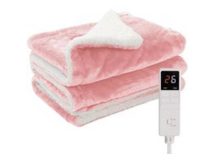 Couverture chauffante électrique Rose 180 x 130 cm - Polyester - Adulte - Automne Hiver Printemps