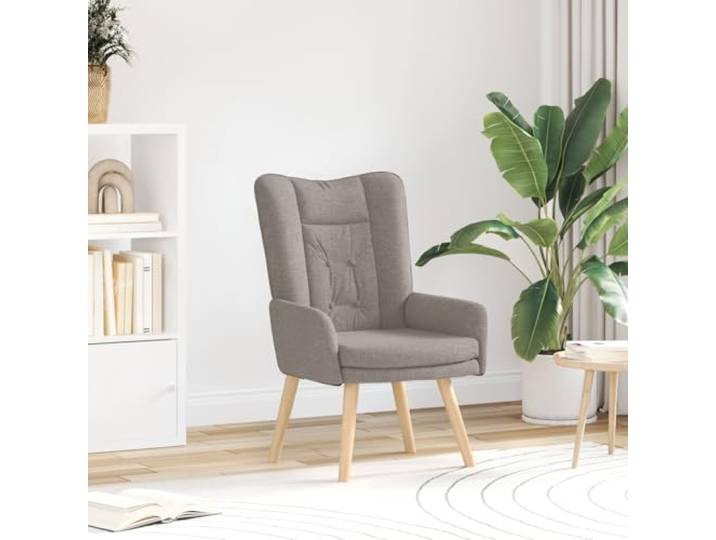HEFZGDB Relaxsessel Taupe Stoff Moderner Sessel mit ergonomischem Design und gepolsterten Armlehnen für Wohnzimmer und Schlafzimmer