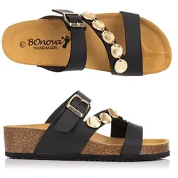BONOVA Damen-Pantolette Bonoflor verstellbarer Riemen Keilabsatz ca. 3,5cm