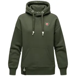 NAVAHOO Damen Kapuzensweatshirt Stylischer Damen Hoodie im Oversize-Look Goldfee