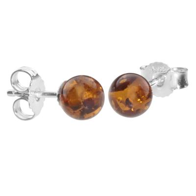 Paar Ohrstecker OSTSEE-SCHMUCK "Ostsee-Schmuck Ohrstecker Klassisch 6 mm", weiß, Ohrringe, Damen, 6mm, Silber 925 (Sterlingsilber)