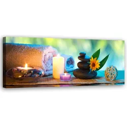WANDBILD spa handtuch kerzen