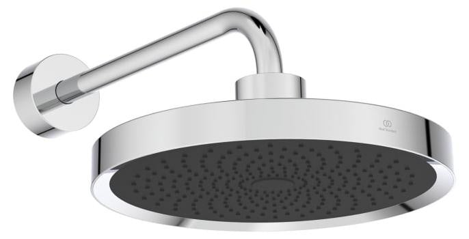 Ideal Standard Idealrain Solos douchekop met LED-verlichte ring en douchearm voor wandmontage, diameter 33 cm