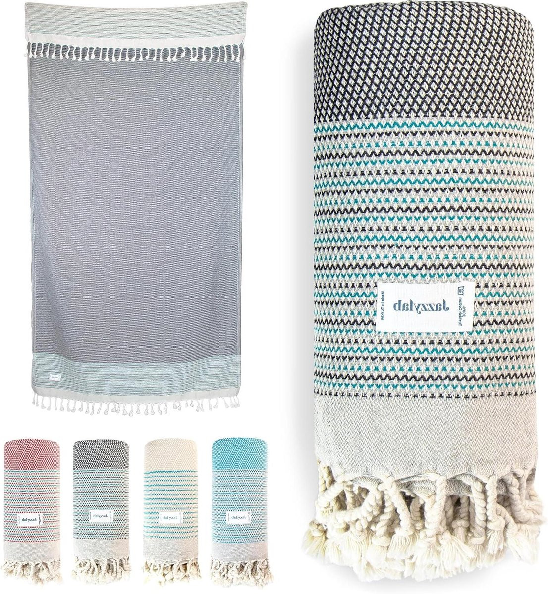 Hamamdoek Pestemal Strandlaken Saunadoek Zwart - 90 x 180 cm