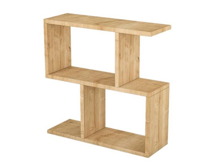 Toilinux - Table d'appoint en Mélaminé H.60cm - Marron