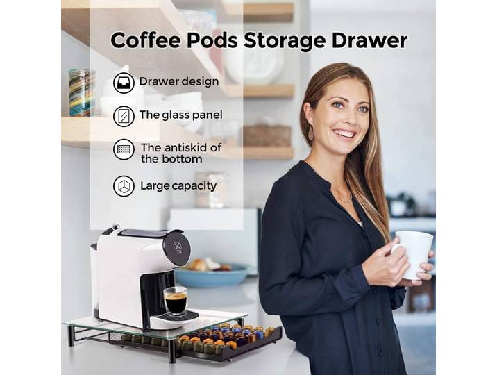 Support de stockage de dosettes de café, Capsules a.net, Original, MELEvaluHolder pour 60 capsules, MELHolder Glass