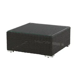 Loungetisch mit Glasplatte Casablanca ¦ grau ¦ Maße (cm): B: 73 H: 31 T: 73.0