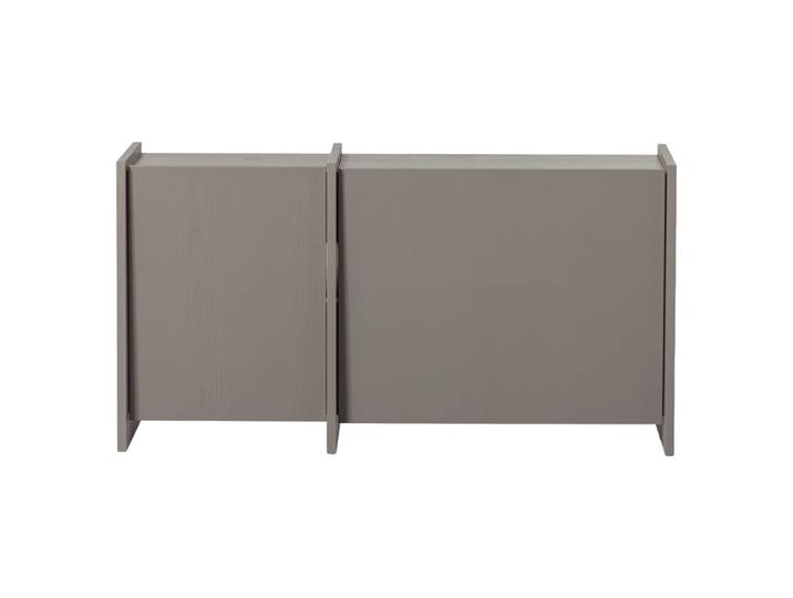 Meuble tv 102 cm en placage frêne gris