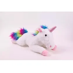 Plüsch-Liegeeinhorn regenbogenfarben - 40 cm