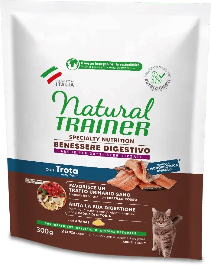 Antica Farmacia Orlandi Trainer Gatto Specialty Nutrition - Benessere Digestivo - Trota 300 Gr