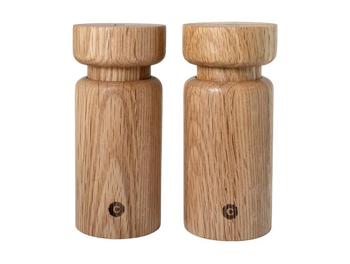 Gewürzmühle Crush Grind Helsinki 1 , braun (hellbraun), H:13cm, Küchenmühlen, Gewürzmühle, Holzart: Eiche, Herkunftsland: Italien