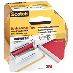 3M Scotch doppelseitiges Klebeband 42010750, 50 mm x 7 m, hellbraun