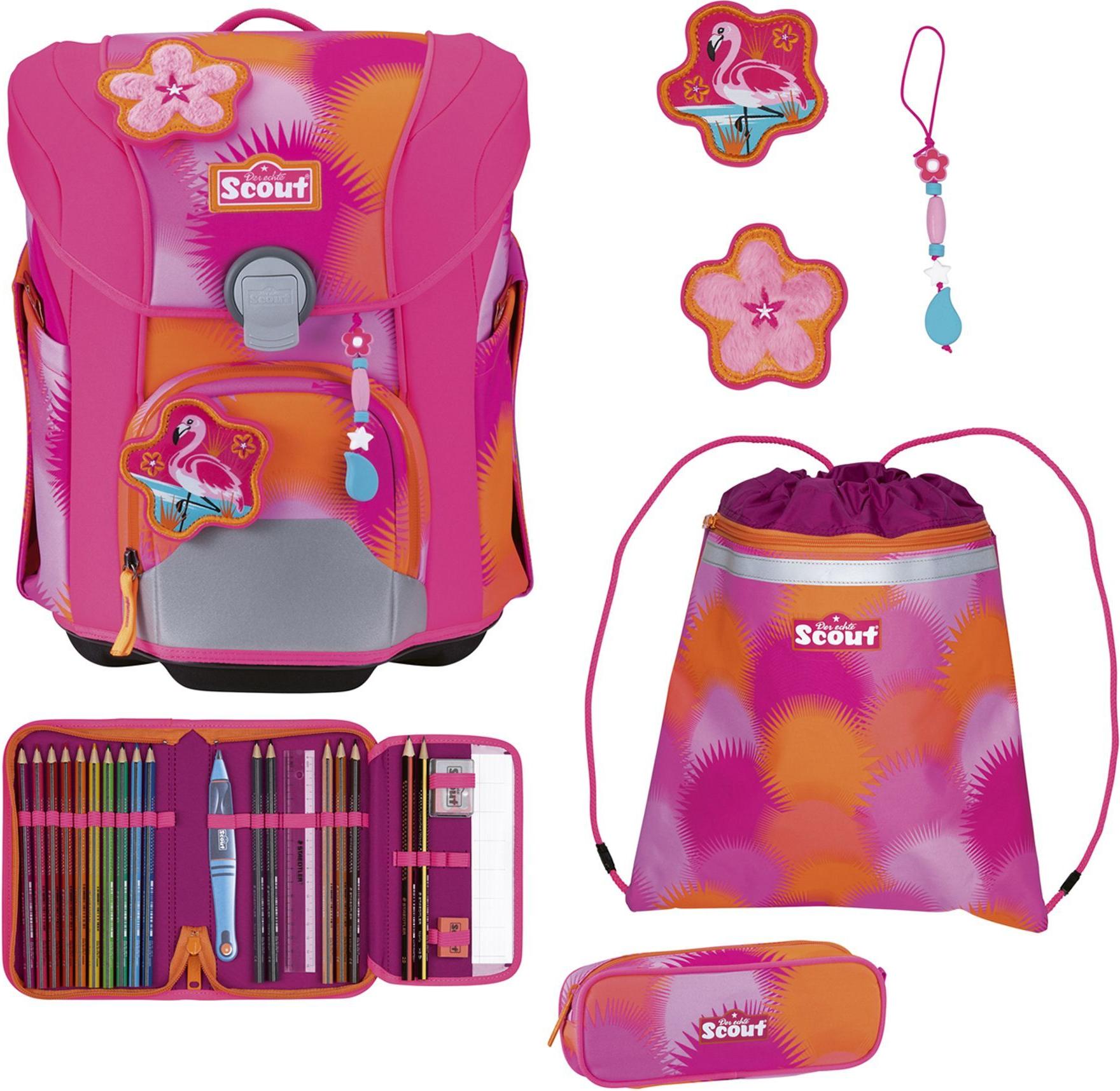 Scout Schulranzen Basic Micro Set 4-teilig Florida Sunset pink