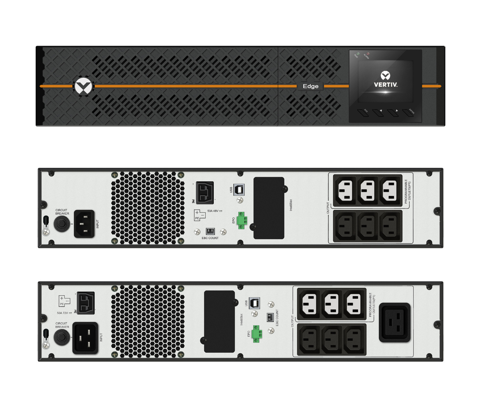 Vertiv EDGE UPS UPS-systeem, 3kVA, 230V, 2U, geschikt voor rackmontage of als tower