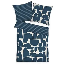 TOM TAILOR Wendebettwäsche Grafik / Streifen Baumwoll Renforcé Einzelbett