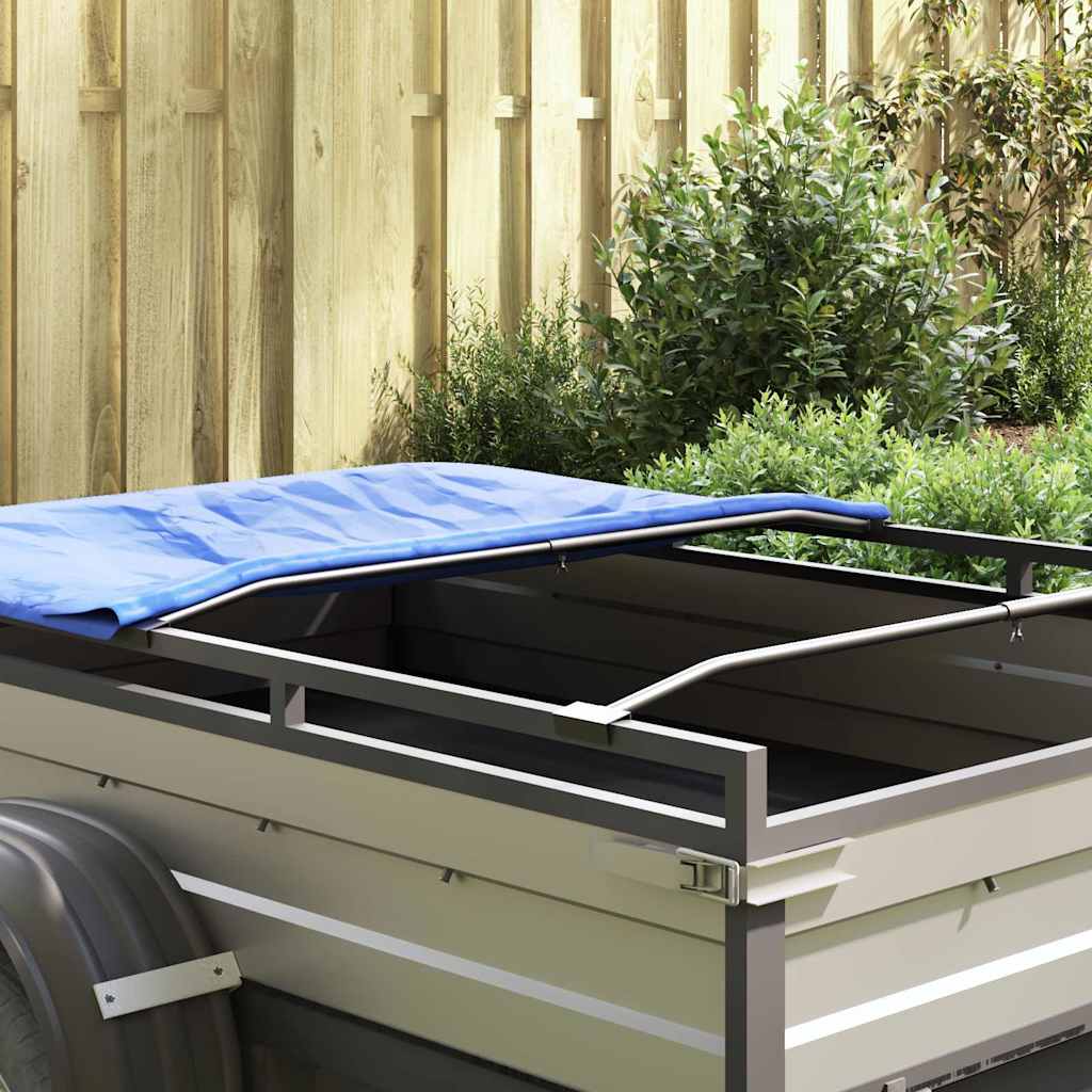 vidaXL Support de bâche pour remorques 3 Argenté 136-218 cm Aluminium