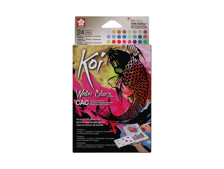 Koi Water Color Sketchbox metallic 24