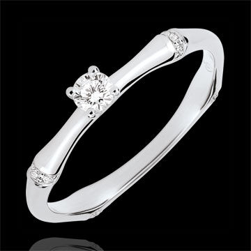 Edenly Verlobungsring Heiliger Urwald - 0.09 Karat Diamant - 18 Karat WeiÃŸgold