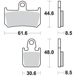 SBS, Bremsbeläge, (Sintermetall)