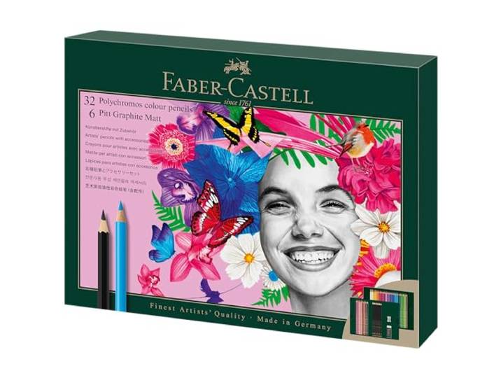 FABER-CASTELL - Teken set Polychromos & Graphite Matt, 40-delig