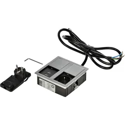 VHIT 939645015 - VersaHIT Dual - 1 Schutzkontaktsteckdose, 2x USB, edelstahl