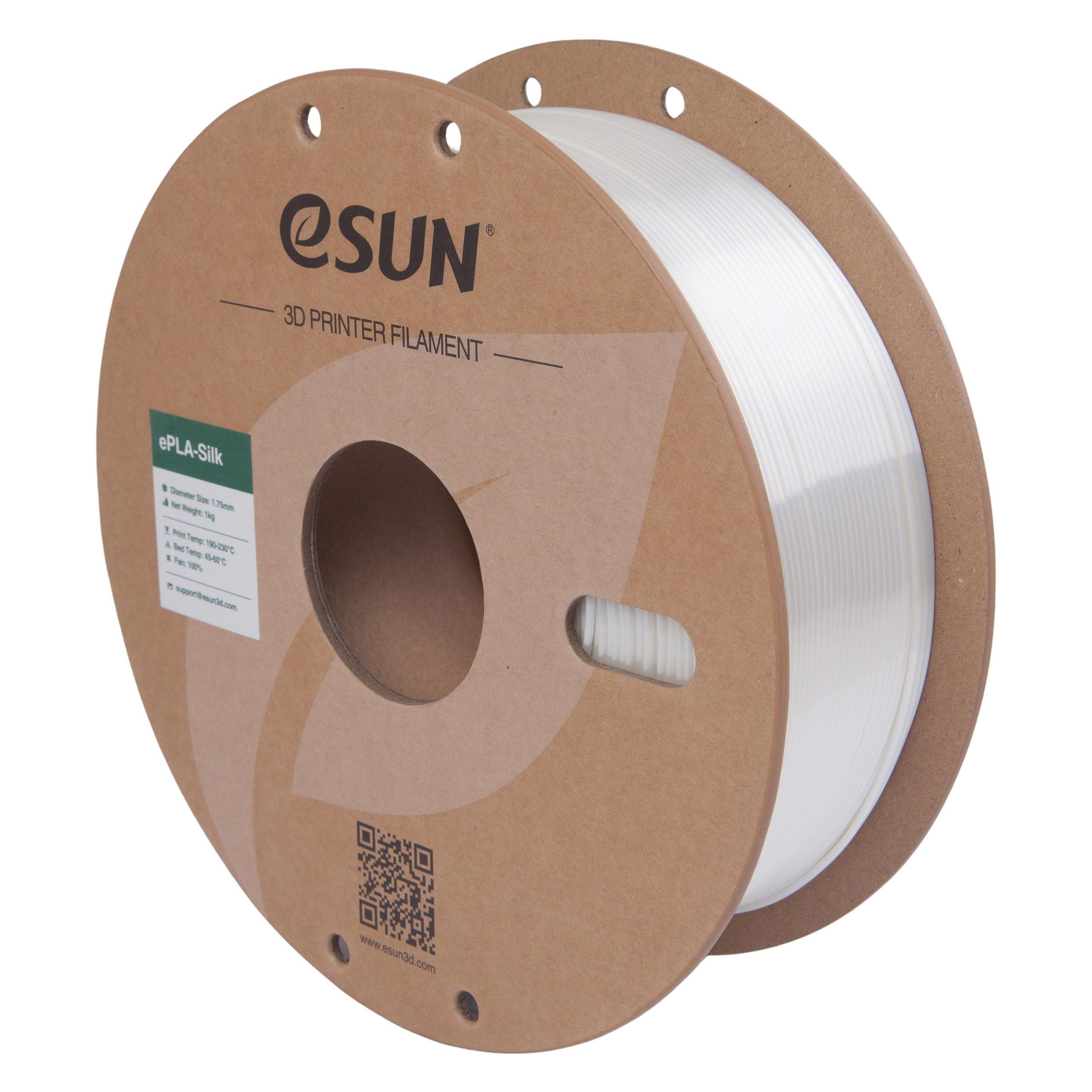 eSUN EPLA-SILK 1,75mm WHITE 1kg 3D FILAMENT (PLA, 1000 g, 1.75 mm) (EPLA-SILK-P175W1)