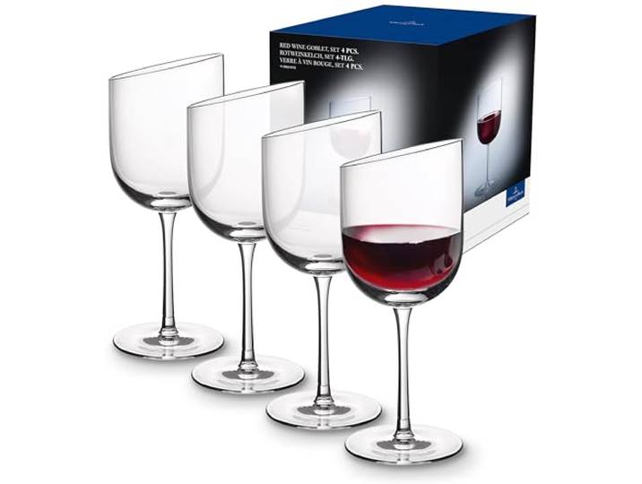 Villeroy & Boch Newmoon Ensemble de Verres à Vin Rouge\, Cristallin\, 4 Pièces