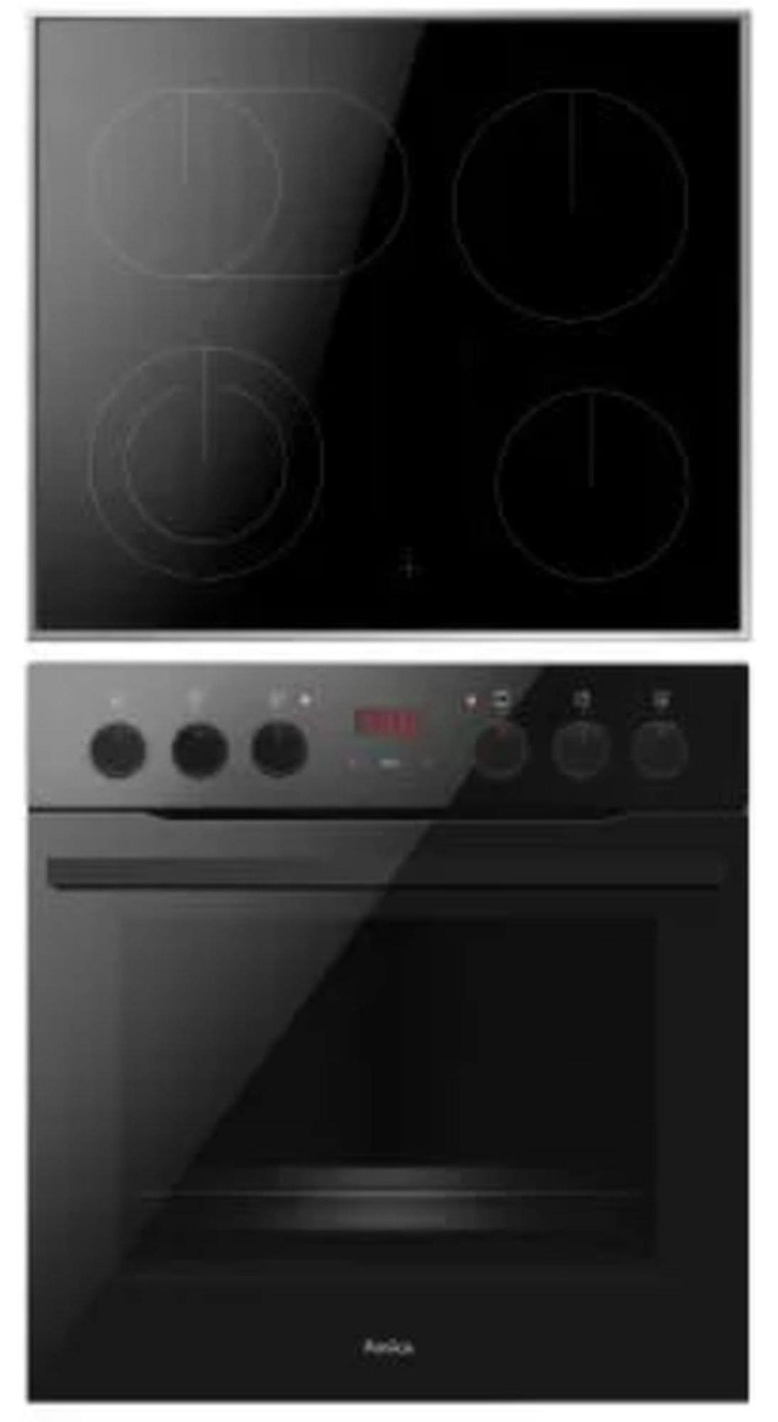 Amica EHCX 933 200 S, Keramik, 4 Zone(n), Glaskeramik, Schwarz, Drehregler, 52,5 cm