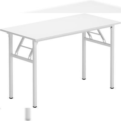 Konferenztisch, Klapptisch 100x60 cm, Schreibtisch, Robust Metallrahmen, Weiß