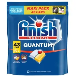 finish Powerball Quantum Citrus Spülmaschinen-Cap 43 Stück gelb