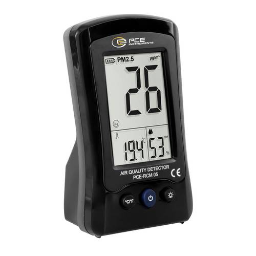 PCE Instruments Partikelzähler PCE-RCM 05 |0 ... 500µg/m³ ||PM2,5 |Luftqualität |Temperatur |Luftfeuchte |inkl. Piktogramm