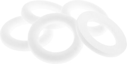 Styropor-Ringe, Rückseite flach, in verschiedenen Größen, 5 Stück