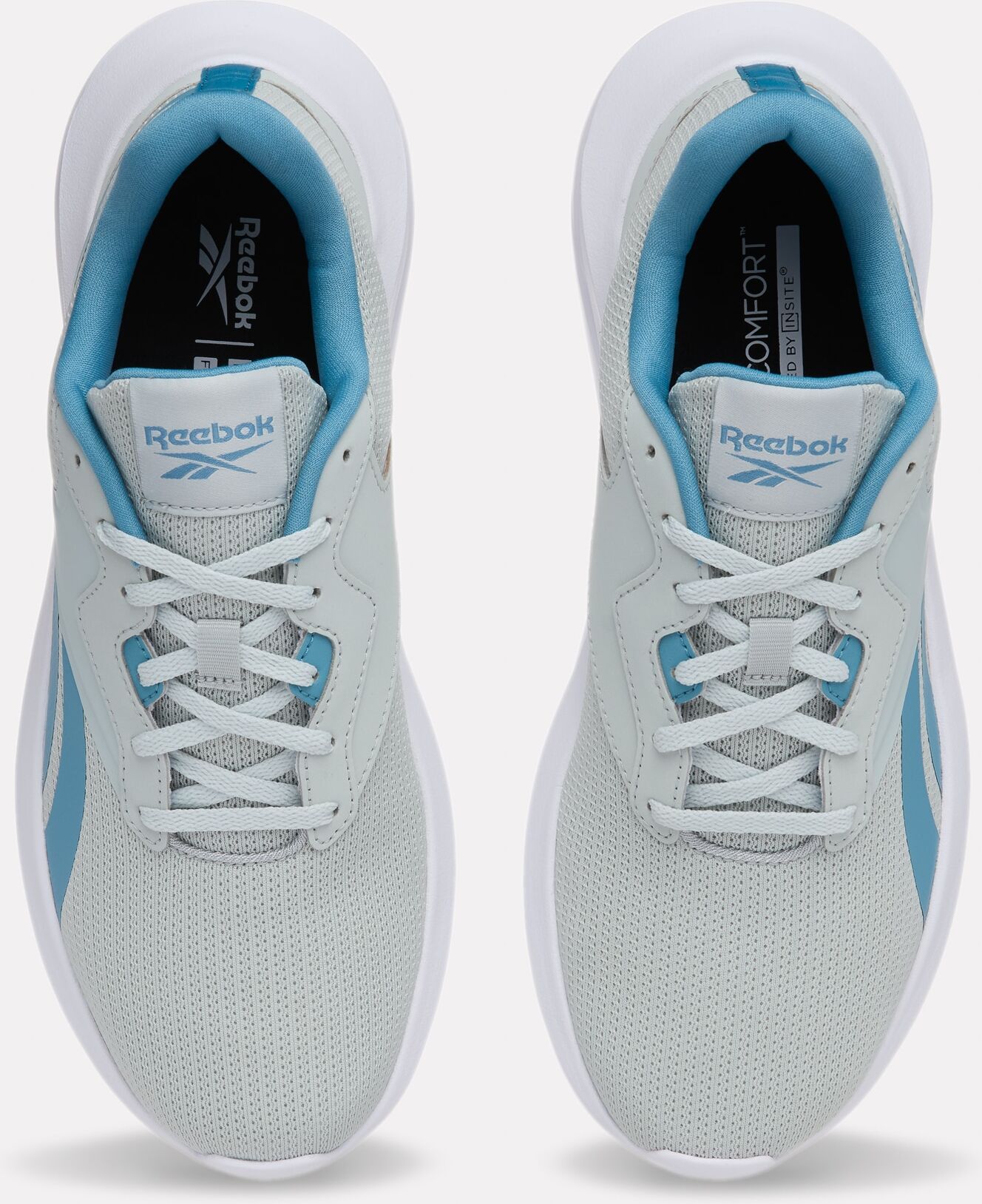 Laufschuh REEBOK "ENERGEN LUX", Herren, Gr. 44, atmungsaktiv, grau (grau, warped blau, sport citrus), Synthetik, Textil, Schuhe Laufschuh grau, warped blau, sport citrus 44, atmungsaktiv