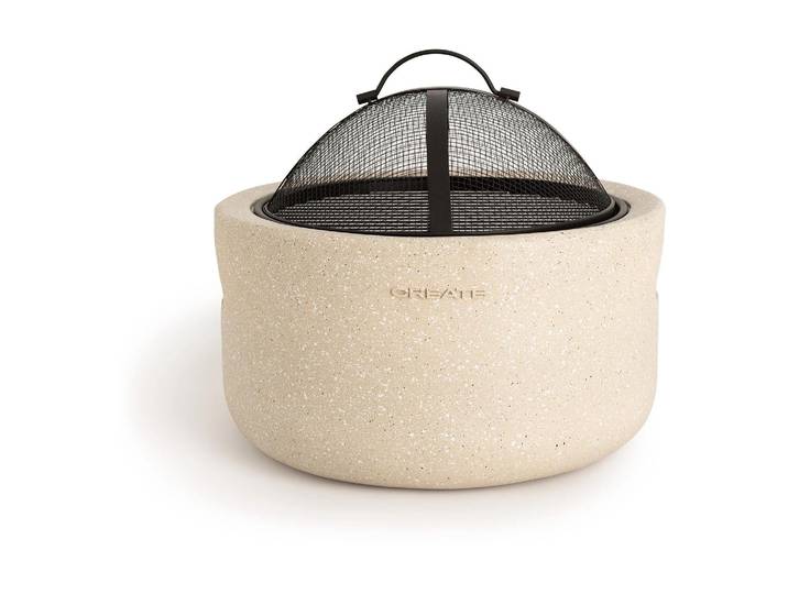 Feuerschale Create FIRE BOWL GRILL , beige, B:44cm H:32cm, Feuerkörbe, Feuerschale