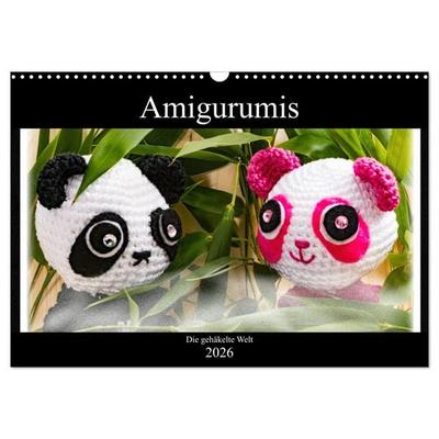 Amigurumi - Die gehäkelte Welt (Wandkalender 2026 DIN A3 quer), CALVENDO Monatskalender